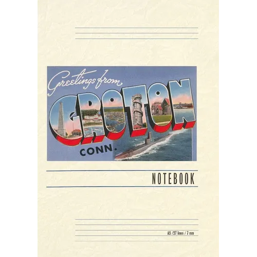 Vintage Lined Notebook Greetings from Groton