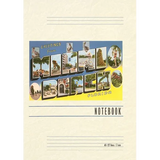 Vintage Lined Notebook Greetings from Miami Beach, Florida - Paperback