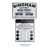 Bingham Gateway to the Maine Forest: Halfway Between Equator and North Pole Welcome to God's Country - Paperback