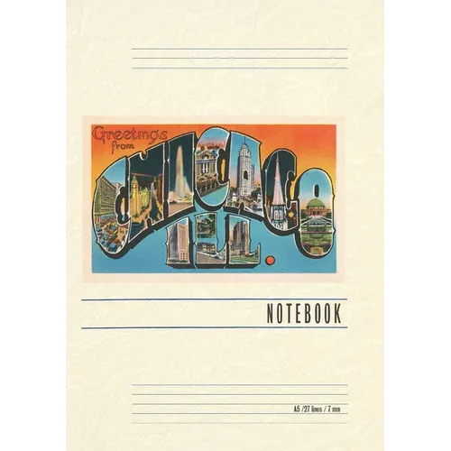 Vintage Lined Notebook Greetings from Chicago, Illinois