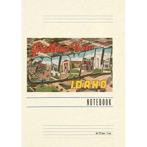 Vintage Lined Notebook Greetings from Caldwell